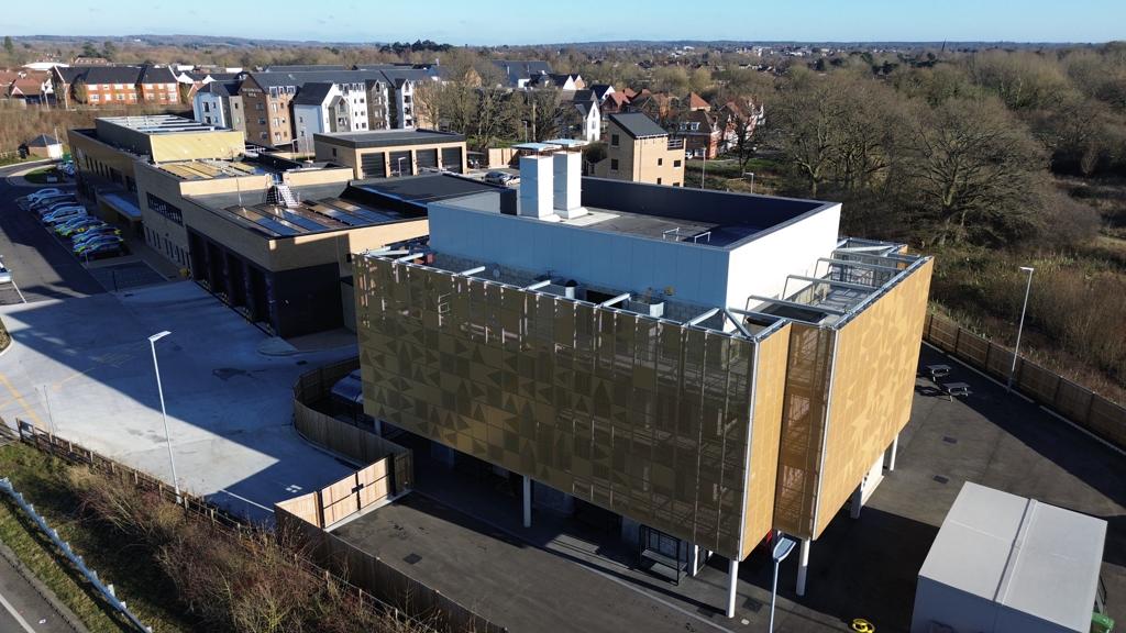 Horsham Fire Station roof finish