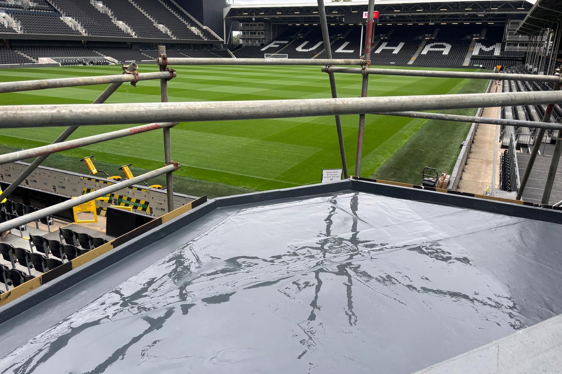 Liquid applied waterproofing finish