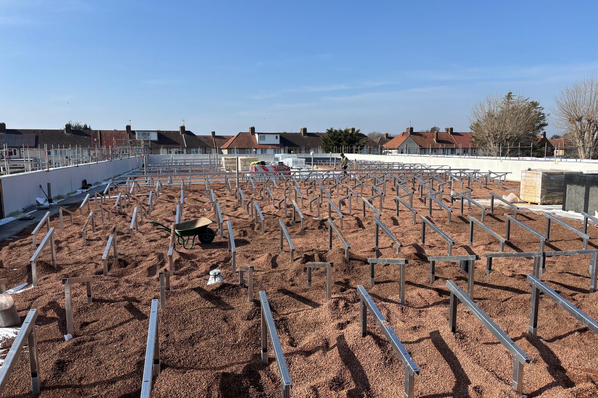 Ballasted solar mounting system detail